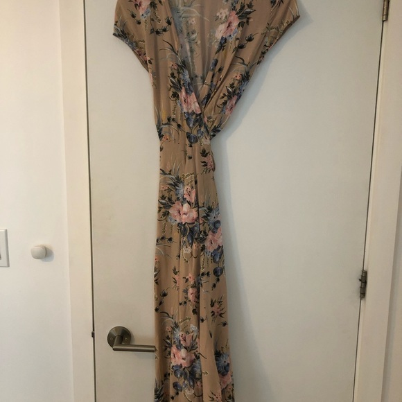 AUGUSTE SCARLETT WRAP MAXI DRESS IN BLUSH from Revolve - Picture 3 of 4